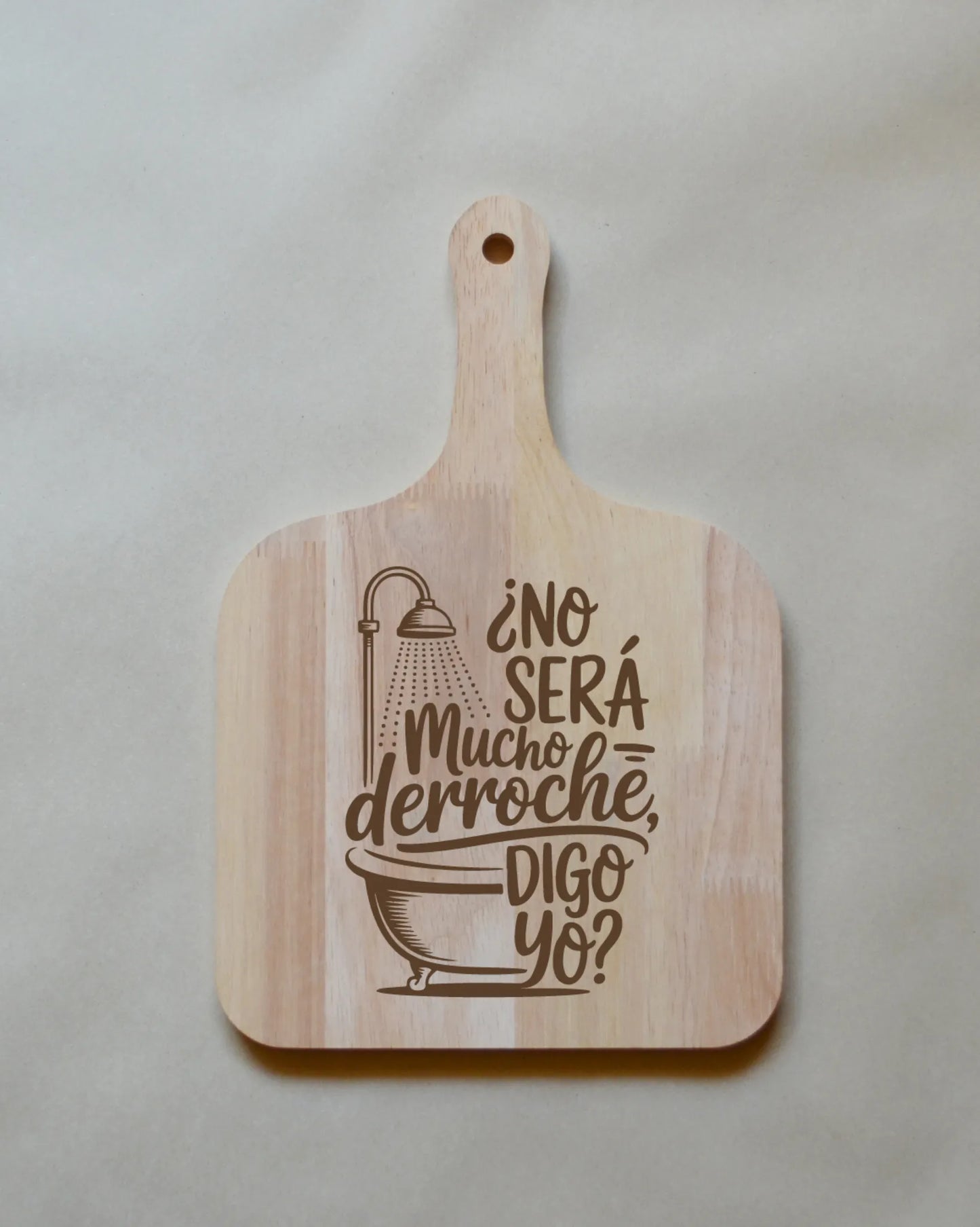Tabla de madera con frases chilenas Cuadrada