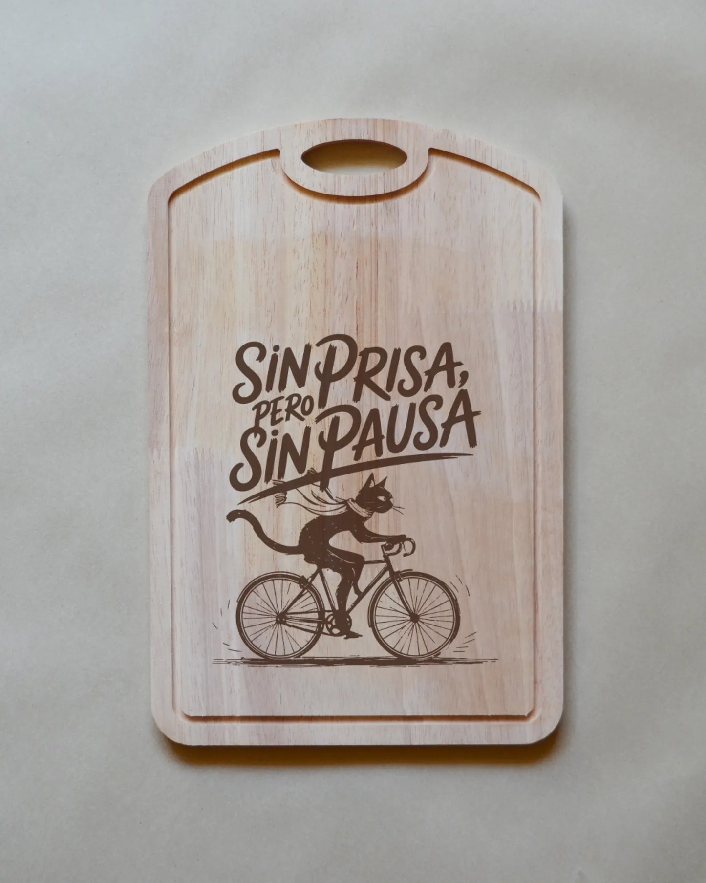 Tabla de madera con frases chilenas Curva