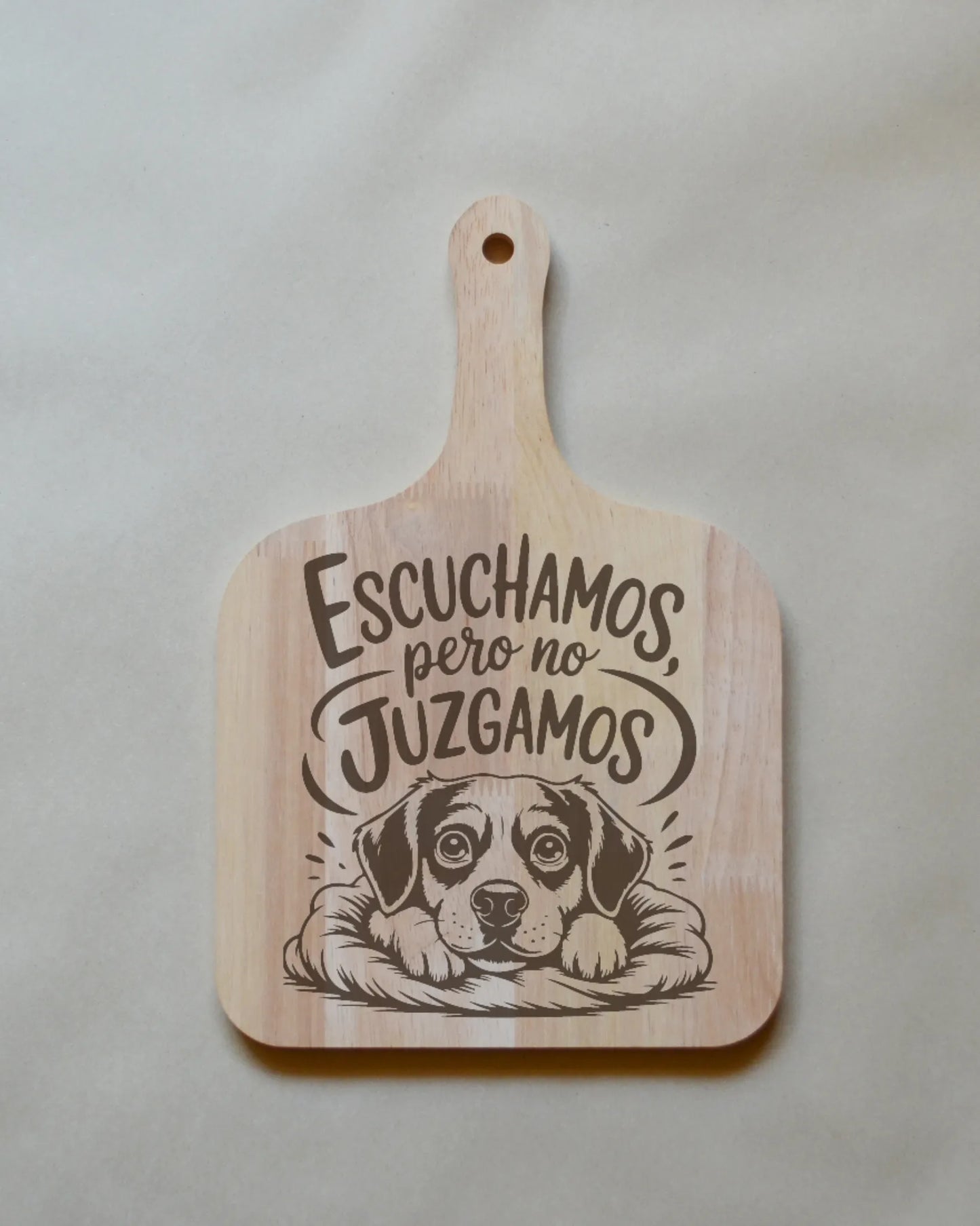 Tabla de madera con frases chilenas Cuadrada