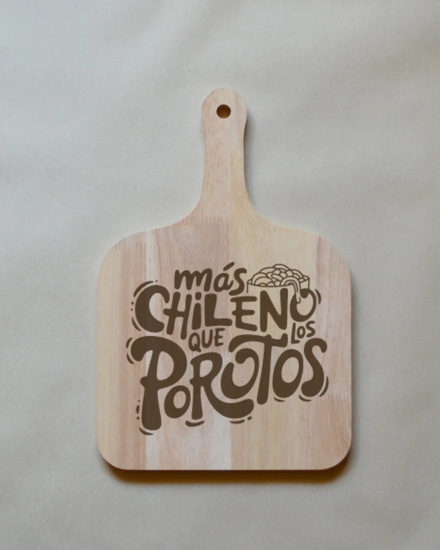 Tabla de madera con frases chilenas Cuadrada