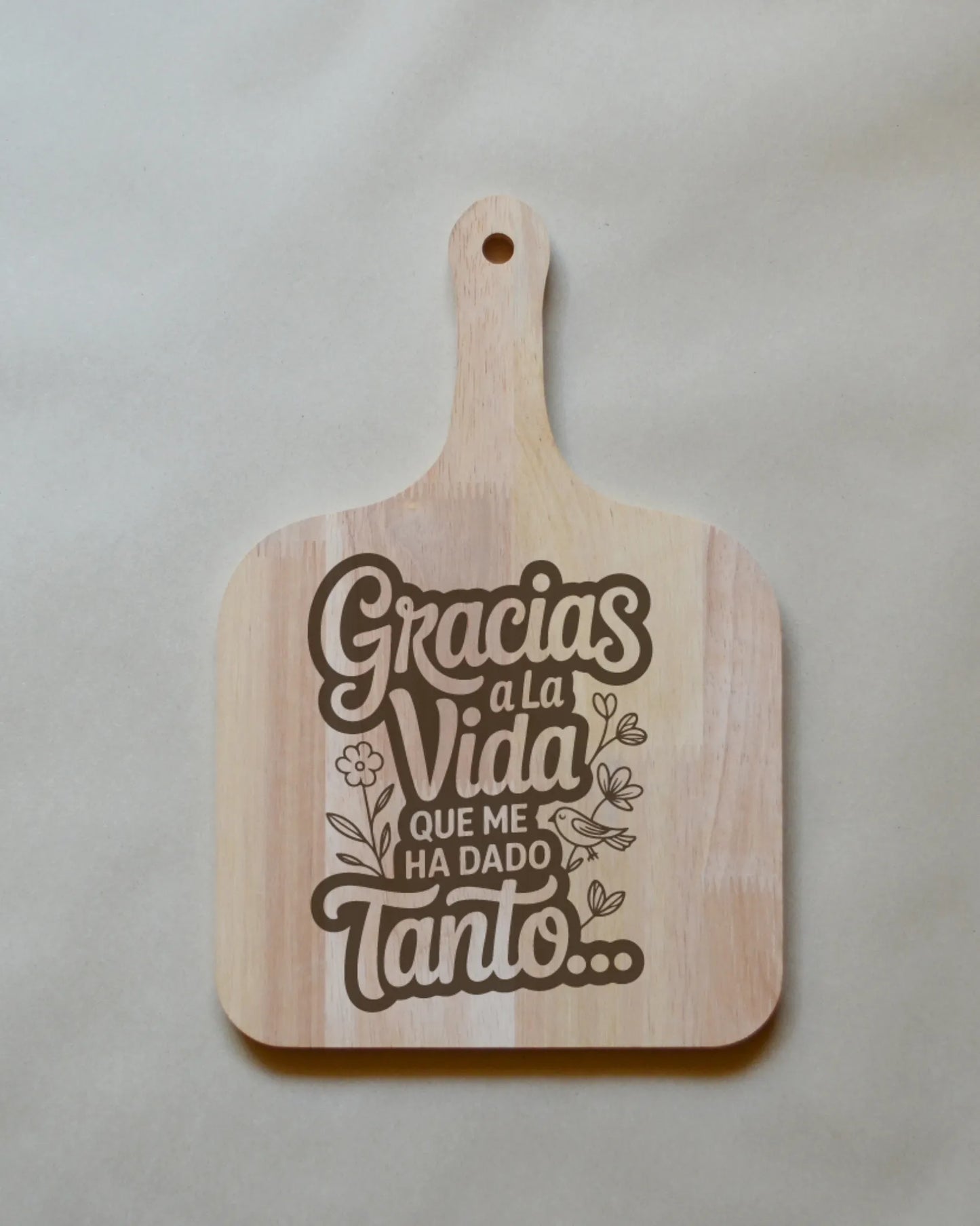 Tabla de madera con frases chilenas Cuadrada