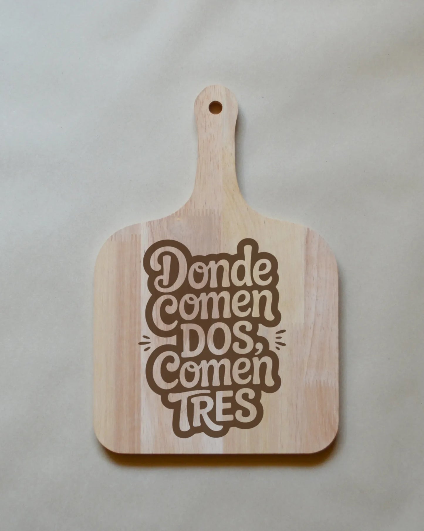 Tabla de madera con frases chilenas Cuadrada