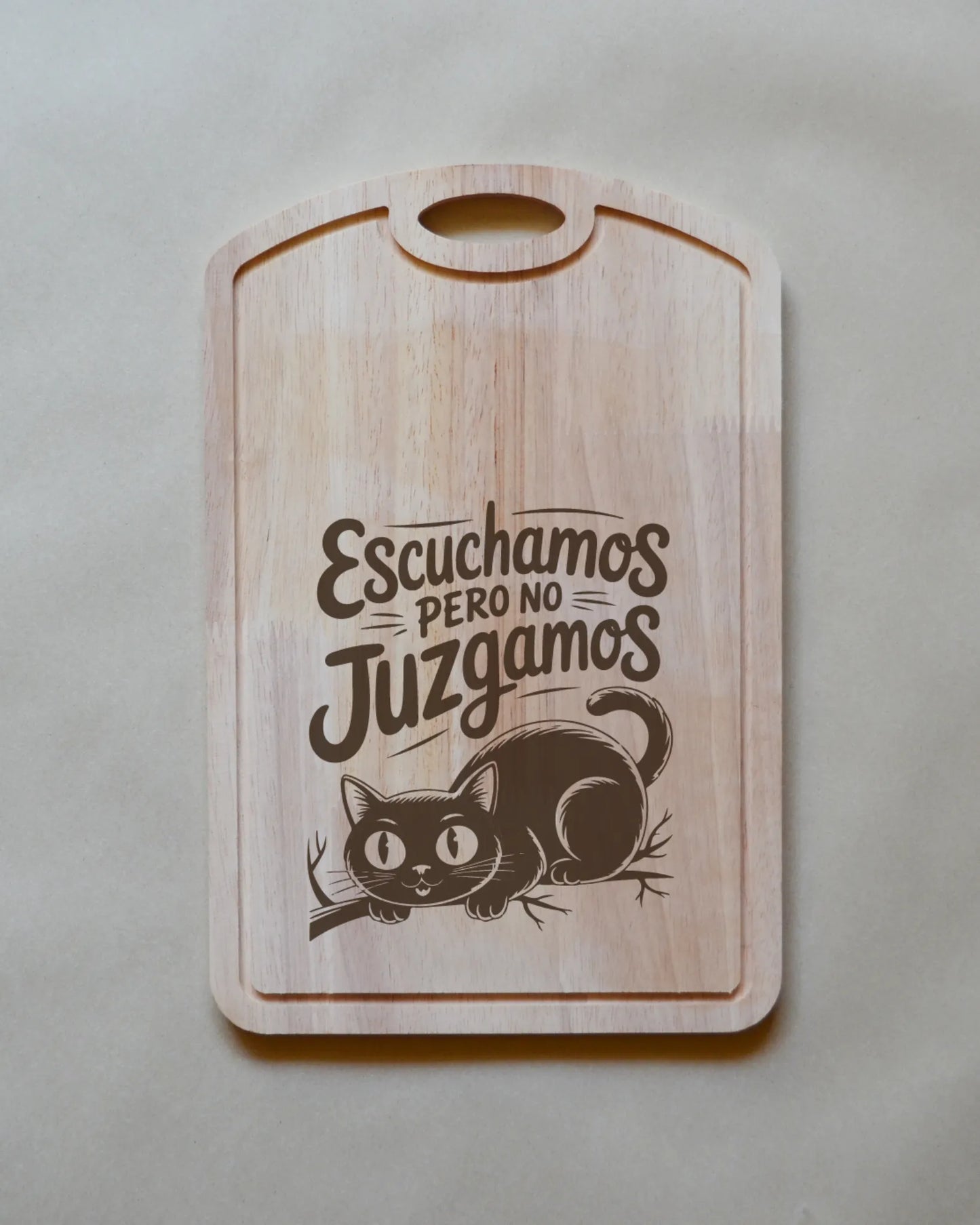 Tabla de madera con frases chilenas Curva