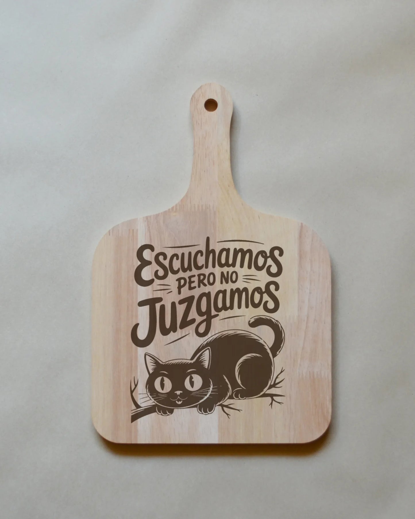 Tabla de madera con frases chilenas Cuadrada