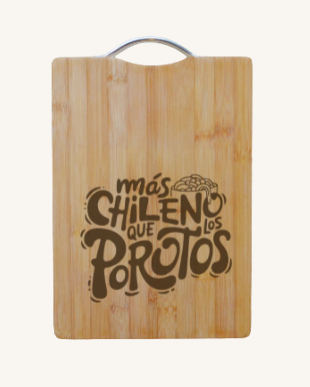 Tabla de madera con frases chilenas Bamboo