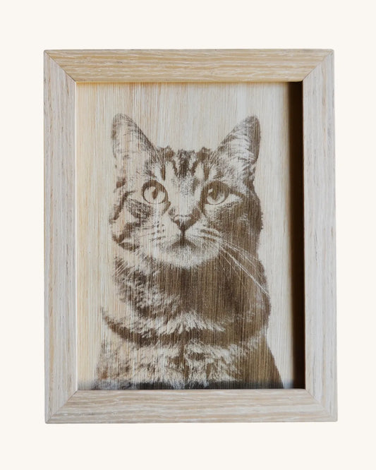 Cuadros grabados en madera – Retratos ilustrados