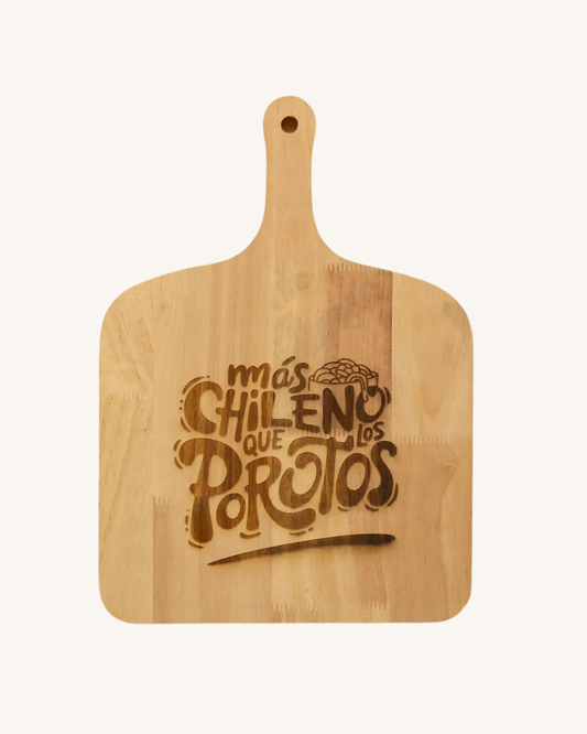 Tabla de madera con frases chilenas Cuadrada